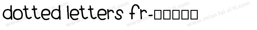 dotted letters fr字体转换